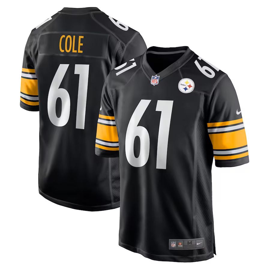 Men Pittsburgh Steelers #61 Mason Cole Nike Black Game Player NFL Jersey